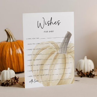 Herfst Baby shower wensen voor Baby Kaart
