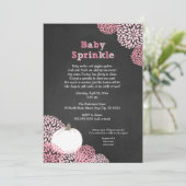 Herfst Baby Sprinkle Invites, witte pompoen Kaart (Staand voorkant)