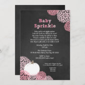 Herfst Baby Sprinkle Invites, witte pompoen Kaart (Voorkant / Achterkant)