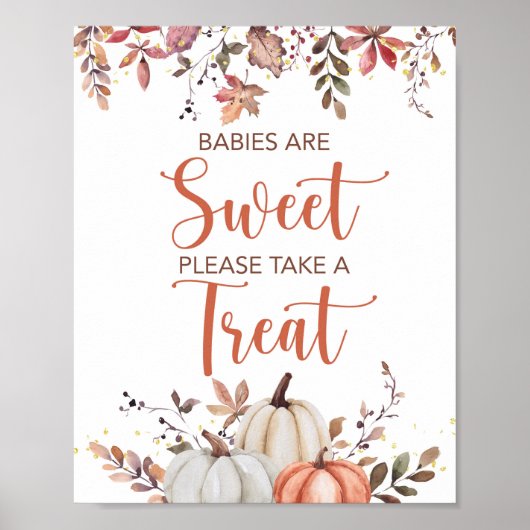 Herfst baby's zijn snoet poster (Voorkant)