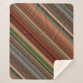 Herfst Baldcypress Rust, Perzik en Groene Streep Sherpa Deken