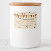 Herfst Banner Treat Label Voedselcontainer Etiket (Voorkant)