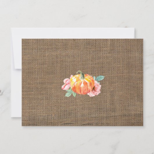 Herfst Baptism Birthday Hartelijk dank, kaart met (Achterkant)