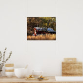 Herfst Barn in Centraal-Maryland Poster (Keuken)