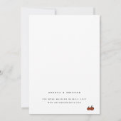 Herfst Barn met Pumpkins Wedding Invitation Kaart (Achterkant)