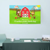 Herfst Barnyard Verjaardag Bruin Haar Meisje Welko Spandoek (Beurs)