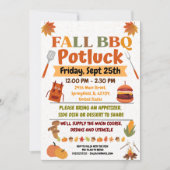 Herfst BBQ Potluck Invitation Kaart (Voorkant)