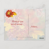 Herfst Beauty ~ Briefkaart (Achterkant)