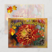 Herfst Beauty ~ Thanksgiving Briefkaart (Voorkant / Achterkant)