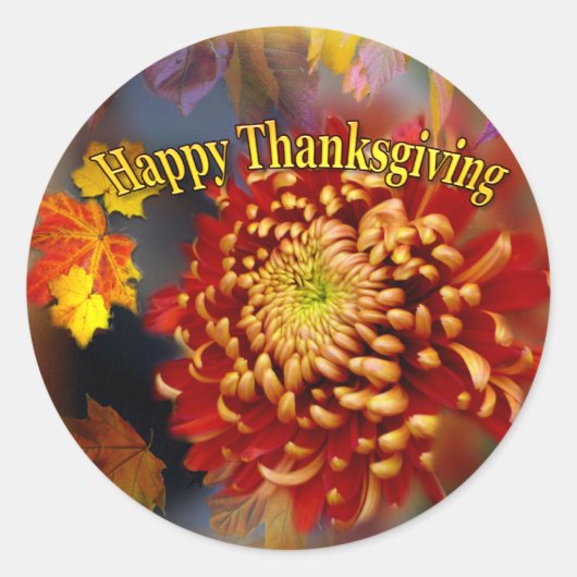 Herfst Beauty ~ Thanksgiving Sticker (Voorkant)