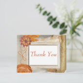 Herfst bedankt briefkaart (Staand voorkant)