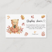 Herfst beer met pompoen - display douchekaart informatiekaartje (Voorkant)