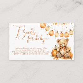 Herfst Beer Pompoen Boeken voor baby ticket Informatiekaartje