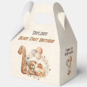 Herfst Beer Pompoen Boy 1e Verjaardag Groot Bedankdoosjes (Voorkant)