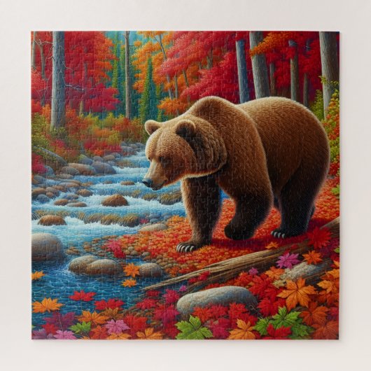 Herfst Beer puzzel Legpuzzel (Verticaal)