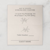 Herfst Beige Eenvoudige Elegante Bruiloft (Buitenkant ongevouwen)