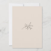 Herfst Beige Eenvoudige Elegante Bruiloft Kaart (Achterkant)