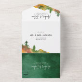 Herfst Berg Alles in een bruiloft Uitnodigen All In One Uitnodiging (Buitenkant)