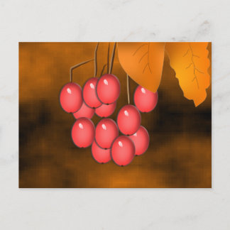 Herfst Berries en bladeren Briefkaart
