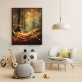 Herfst betovering: mystiek bos poster