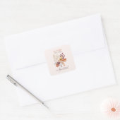 Herfst bewijst dat verandering mooi gebladerte is vierkante sticker (Envelop)