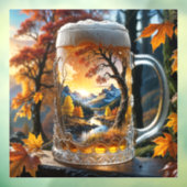 Herfst Bier Mok Raam Cling Raamsticker (Vel 3)
