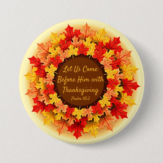 Herfst bijbelprijsopgave laat Thanksgiving Ronde Button 7,6 Cm (Voorkant)