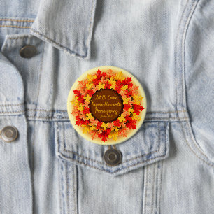Herfst bijbelprijsopgave laat Thanksgiving Ronde Button 7,6 Cm