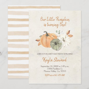 Herfst Birthday Little Pumpkin is een Kaart