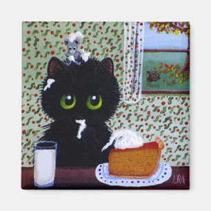 Herfst Black Cats Creationarts Magnet Magneet