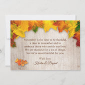 Herfst Blad Slingerlichten Rustiek Bedankkaart (Achterkant)