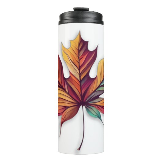 Herfst blad Thermische Tumbler Thermosbeker (Voorkant)