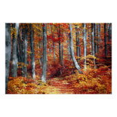 Herfst bladeren Bossen herfst bos bruiloft Perfect Poster (Voorkant)