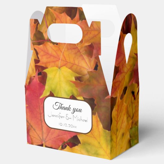 Herfst bladeren bruiloft dank u geschenk bedankdoosjes (Geopend)
