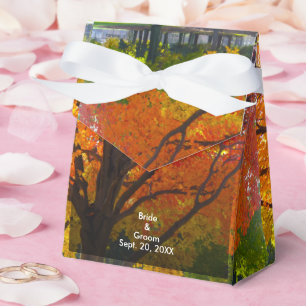 herfst bladeren bruiloft tent doos bedankdoosjes