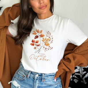 Herfst bladeren en Quote T-shirt