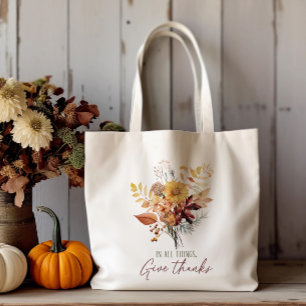 Herfst bladeren en Quote Tote Bag