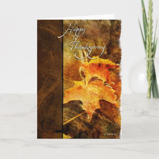 Herfst bladeren- feestdagen kaart (Voorkant)