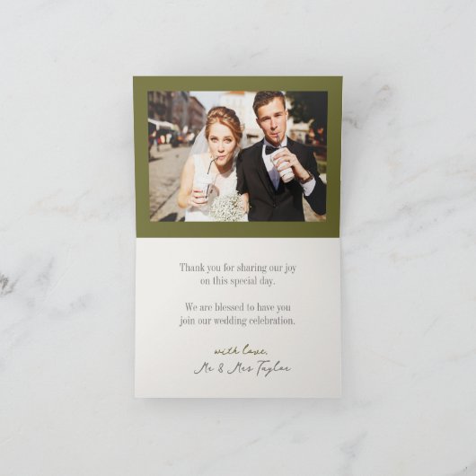 HERFST BLADEREN HERFST BRUILOFT DANK U KAART (Binnen)