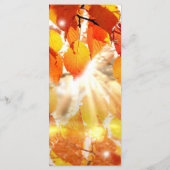 Herfst bladeren herfst bruiloft menu (Achterkant)