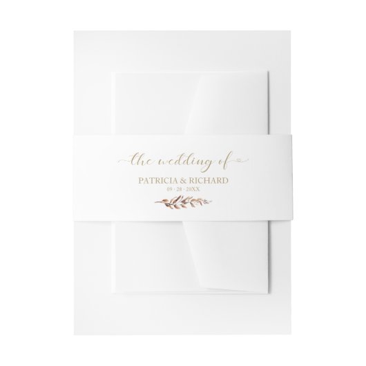 Herfst bladeren herfst bruiloft uitnodigingen wikkel (Voorkant Voorbeeld)