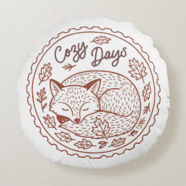 Herfst Bladeren Herfst Natuur Ronde Kussen