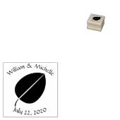 Herfst bladeren houten aankondigingsstempel rubberstempel (Gestempeld)