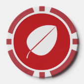 Herfst bladeren in Cherry Poker Chips (Voorkant)