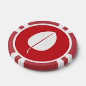 Herfst bladeren in Cherry Poker Chips (Enkel)