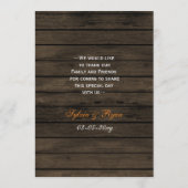 herfst bladeren in een mason jar bruiloft menu (Achterkant)