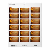 Herfst bladeren  nood bruiloft adres label (Full Sheet)
