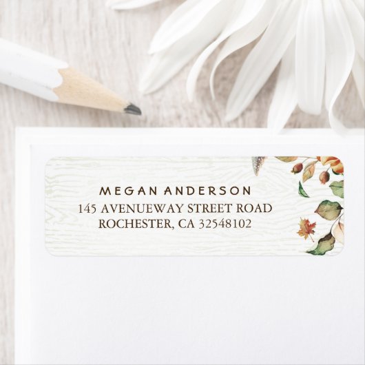 herfst bladeren oogst bruiloft etiket (Insitu)