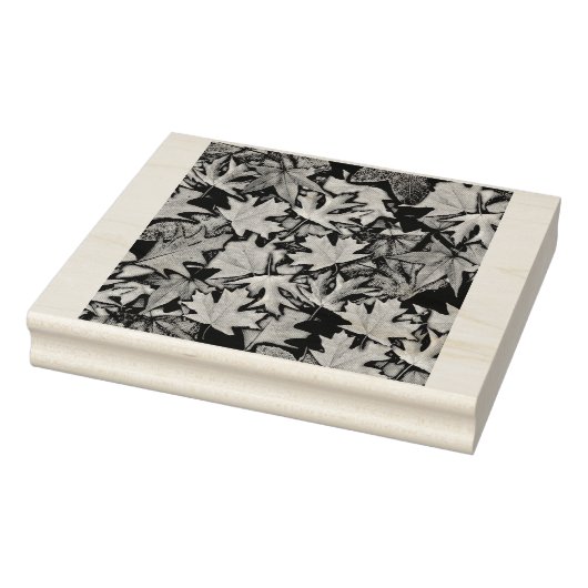 Herfst bladeren patroon herhalende rubberen stempe rubberstempel (Stempel)