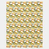 Herfst Bladeren Pompoen en Zonnebloem Knus  Fleece Deken (Voorkant)